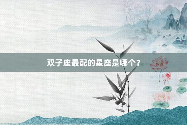 双子座最配的星座是哪个？